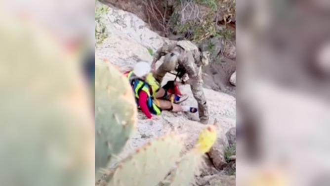 A 57-year-old hiker is rescued from a mountain trail near Superior, Arizona after breaking her ankle.